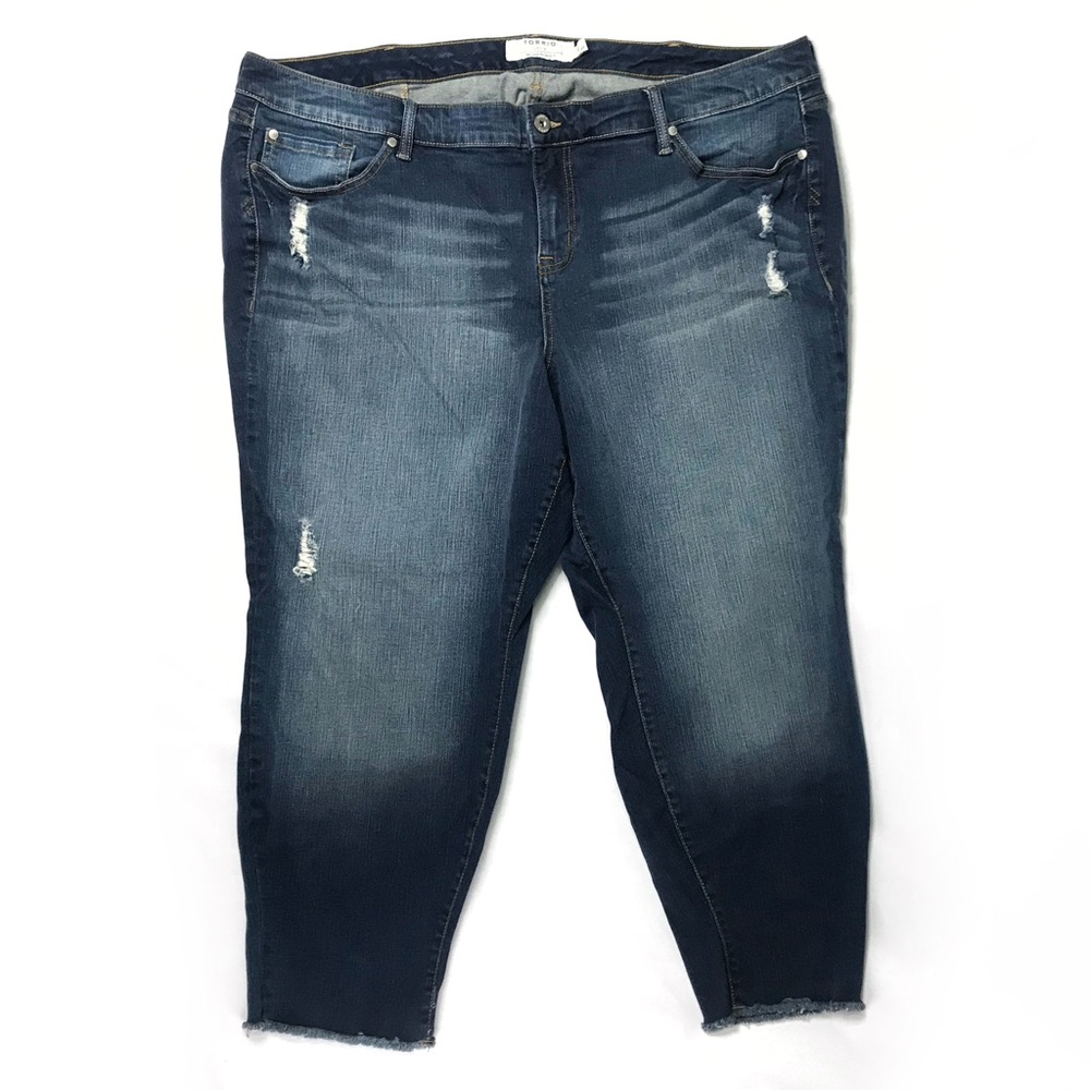 Women's Distressed Blue Jeans